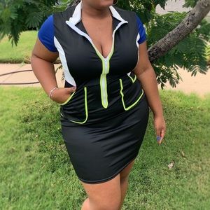 Plus Size Front Zip Dress